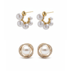 Pack Of 2 Bubble Pearl Earrings
