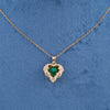 Green Zircon Heart Necklace