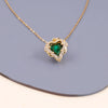 Green Zircon Heart Necklace