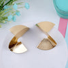 Irregular Spiral Fan Blade Earrings