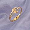 Flower Shine Gold Plated Kada Bracelet