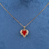 Red Zircon Heart Necklace