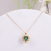 Green Zircon Heart Necklace