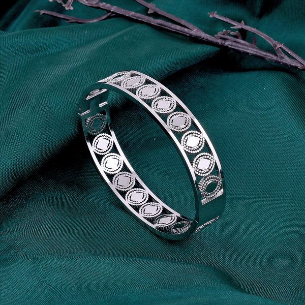 Trendy Sterling Silver Cutting Bracelet