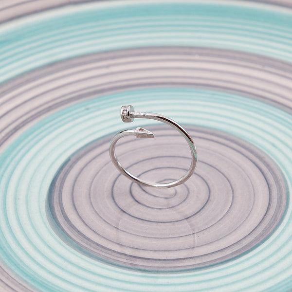 Silver Clear Zircon Adjustable Rings