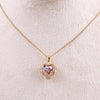 Pink Zircon Heart Necklace
