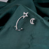Ear Wrap Moon And Star Earring