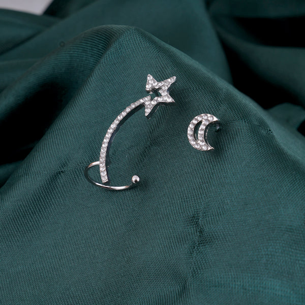 Ear Wrap Moon And Star Earring