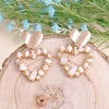 Sparkle Gold Tond Heart Earrings