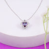 Purple Zircon Heart Necklace