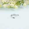 Silver Clear Zircon Adjustable Rings