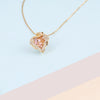 Rose Gold Zircon Heart Necklace