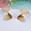 Irregular Spiral Fan Blade Earrings