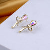 Cubic Zirconia Bow Stud Earrings