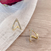 Fancy Golden Rhinestone Earring