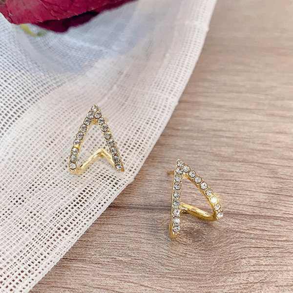 Fancy Golden Rhinestone Earring