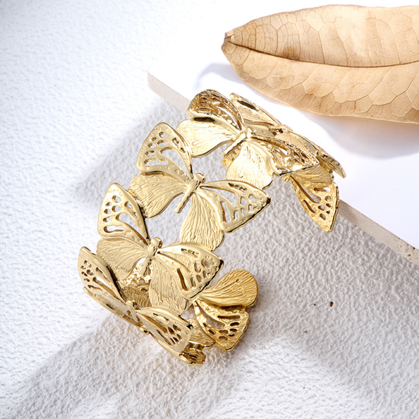Golden Butterfly Design Bracelet