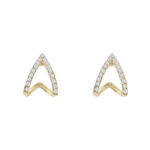 Fancy Golden Rhinestone Earring
