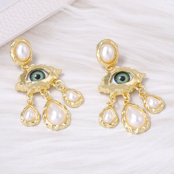 Evil eye earrings