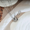Love Moon Couple Necklace With Promise Ring Set