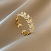 Charming Golden Shiny Rhinestone Ring