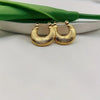 Anti tarnish golden new hoop earrings