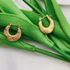 Anti tarnish golden new hoop earrings