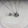 Love Moon Couple Necklace With Crown Ring