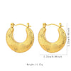 Anti tarnish golden new hoop earrings