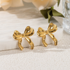 Gold-Tone Bow Stud Earrings for Women | BeautyNX