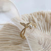 Golden Fishtail Pearl Ring
