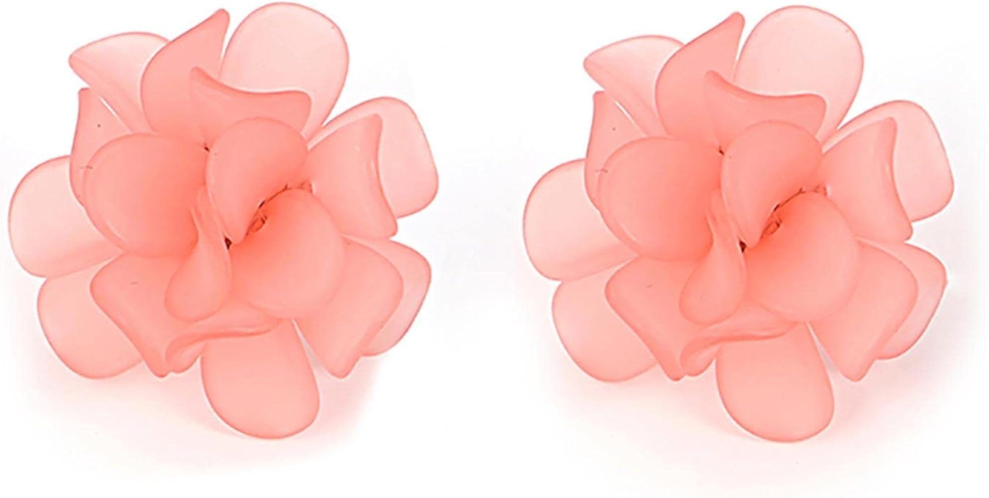 Pretty Acrylic Flower Design Stud Earring