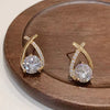 Pack Of 3 Pearl & Crystal Gold-Plated Earring