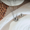 Love Moon Couple Necklace With Crown Ring