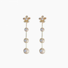 LongPearl Flower Drop Earrings