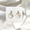 Charming white pearl earring