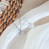 Love Crystal Shine Necklace With Crystal Flower Ring