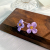 Purple Flower Earring