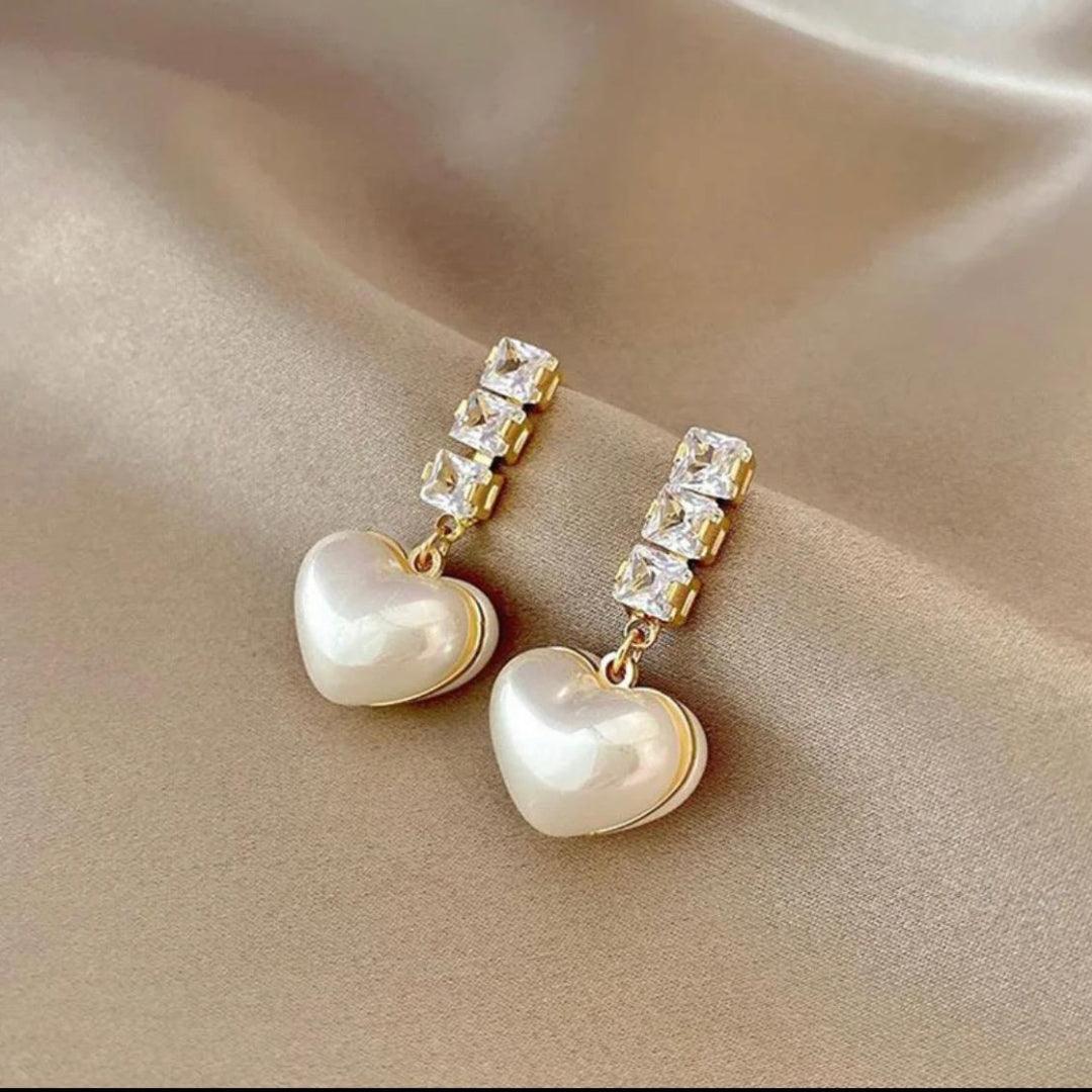 White style stone earrings