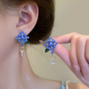 Blue Floral Earring