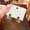 Pack Of 3 Black Gold Plated Earring