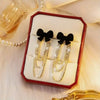 Black velvet Bowknot Earrings