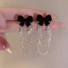 Black velvet Bowknot Earrings