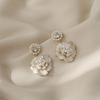 Western White Flower Tassel Earring