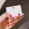 Western Red Rose Stud Earring