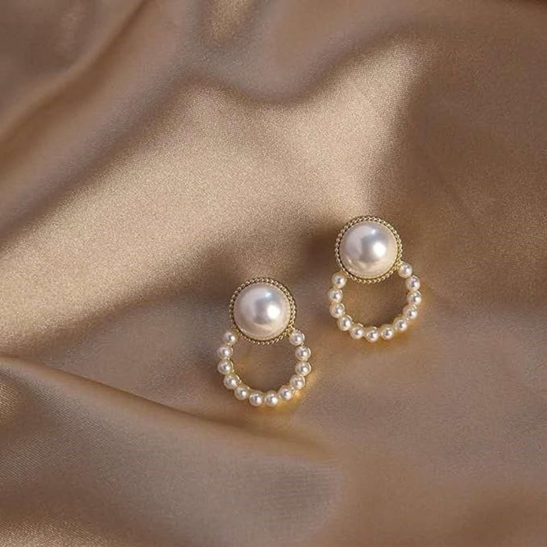 White Pearl earrings