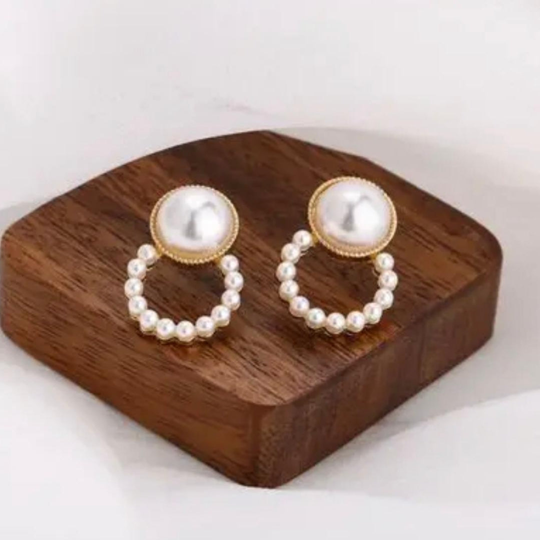 White Pearl earrings