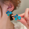 Blue Flower Earring