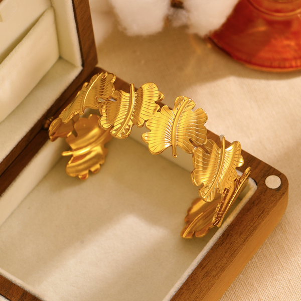 Golden Maple Leaf Bracelet