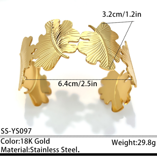 Golden Maple Leaf Bracelet